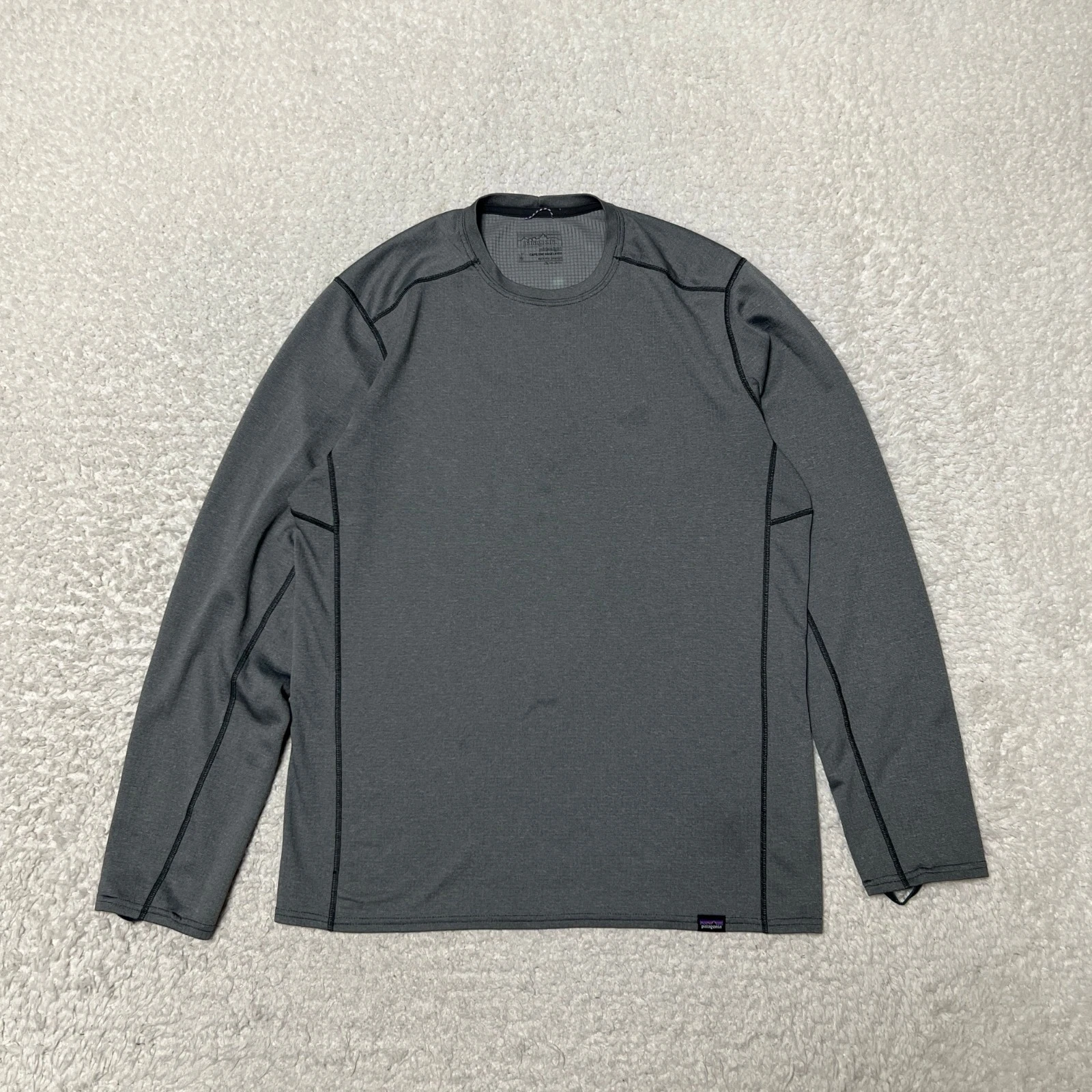 Patagonia Shirt Men Medium Gray Capilene Baselayer Midweight Hiking Running