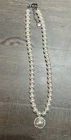 Monet 16 Inch Faux Pearl Necklace Cream Off White Vintage Costume Jewelry