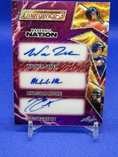 2025 Baseball Nation Emergence 3 Janek, Moore, Cozart Triple Auto SP 3/6 