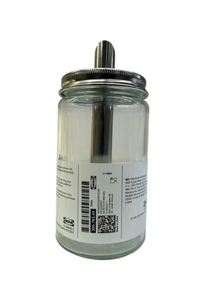 New IKEA CITRONHAJ Sugar Shaker Glass/Stainless Steel 15 cm (6