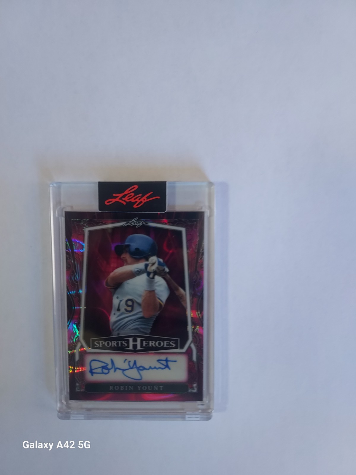 2025 LEAF SPORTS HEROES BASE AUTO LAVA PINK ROBIN YOUNT AUTO AUTOGRAPH # 1/1