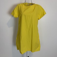 Osman Yousefzada collective Yellow T-Shirt Dress cotton crew neck short sleeve 2