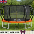 OUTDOOR TRAMPOLINE PREMIUM 6FT 8FT 10FT 12FT WITH SAFETY ENCLOSURE LADDER UK