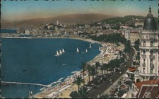 Francia Cannes: Veduta panoramica della baia e del lungomare Cartolina L. Guiot & Cie