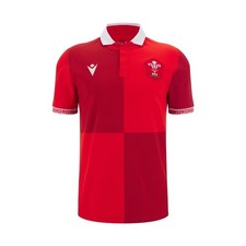 RUGBY WALES - KOSZULKA BAWEŁNIANA MATCH HOME MM - MACRON - Sezon 2025/26