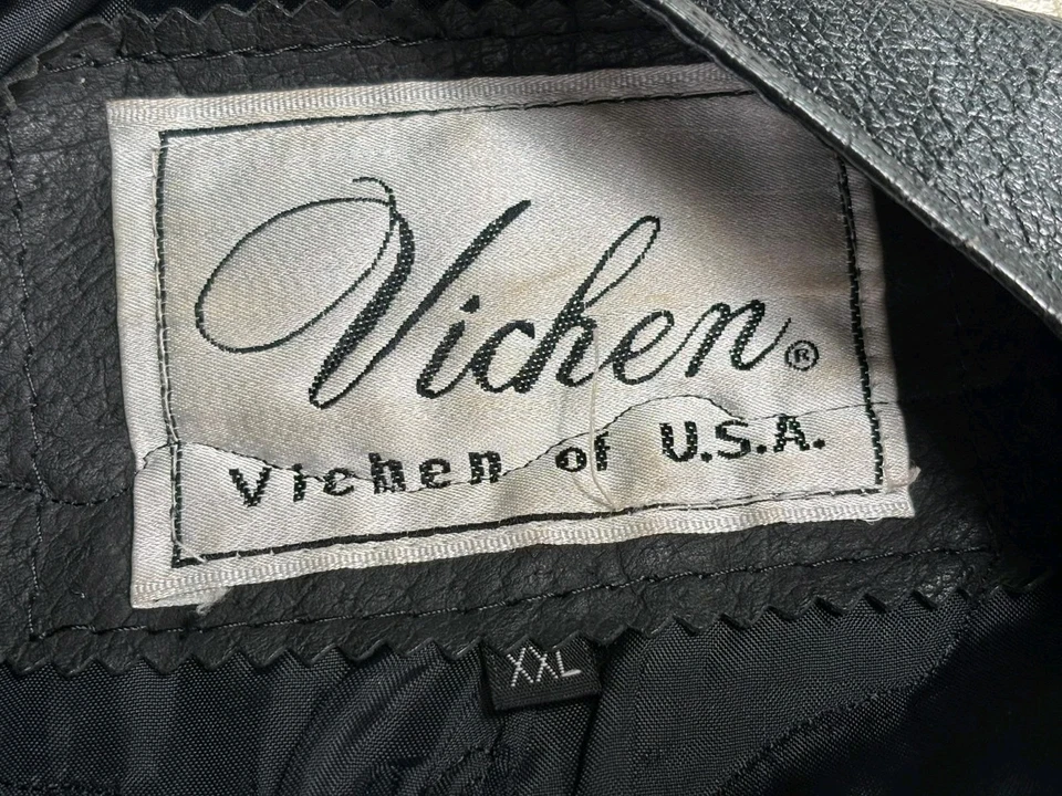 Vichen Leather Vest Womens Size XXL Black Lady Rider Butterfly Patches Biker - Image 4 of 4