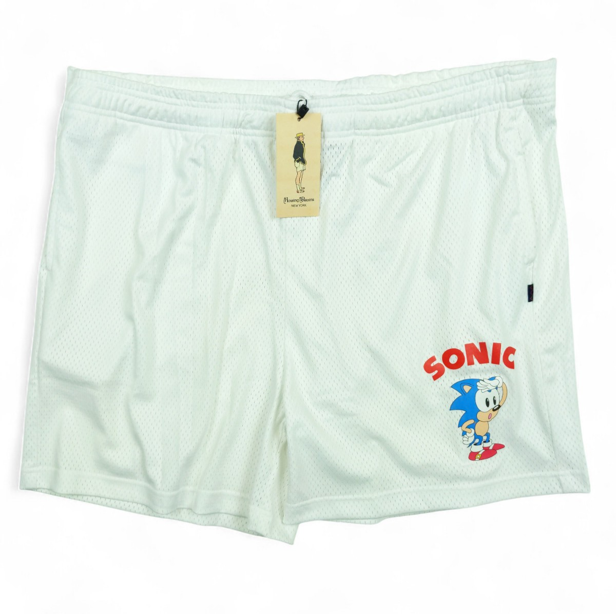 FILA Blazer da canottaggio x Sonic il riccio pantaloncino bianco a rete uomo 3XL
