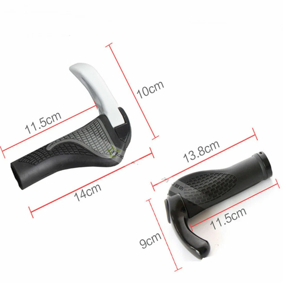 Empuñaduras de goma para bicicleta ROCKBROS MTB ciclismo a prueba de golpes a prueba de polvo para bicicleta negras Foto 2 de 4