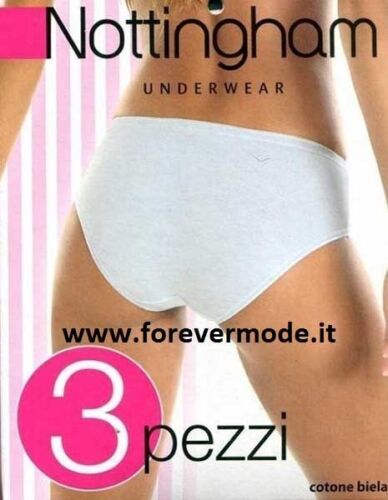 6 Slip donna Nottingham midi in morbido cotone bi-elastico comfort art 3100BW - Imagen 2 de 2