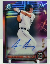 Jace Jung - 2022 1st Bowman Chrome Draft #CDA-JJ - Purple Refractor AUTO SP /250
