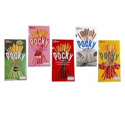 X10 Glico Pocky Biscuit Stick Chocolate Strawberry or Other Flavour Delicious