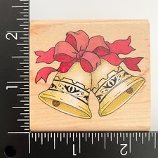 Rubber Stampede Christmas Bells A1050E Wood Mounted Rubber Stamp