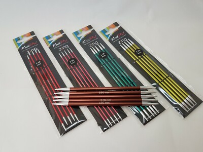 KnitPro Zing double pointed needles , 15 cm, sizes 2 - 8 mm
