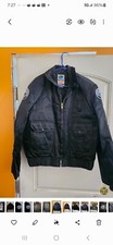 Vintage Horace Small Full Zip Black Bomber Jacket Men's 44 Made In USA