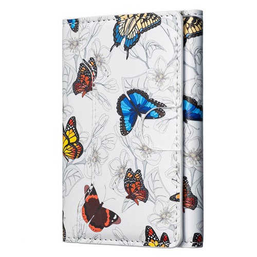 For Universal Phones Painted Flower Prints Leather Magnetic Wallet Card Holder - Picture 37 of 82