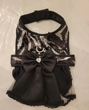 Hollywood Poochie designer Dog Wear,  top Vest Size Small black new