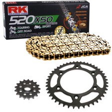 Chain Set Kawasaki KLR 600 84-89 Chain RK GB 520 Xso 104 Open Gold 15/43