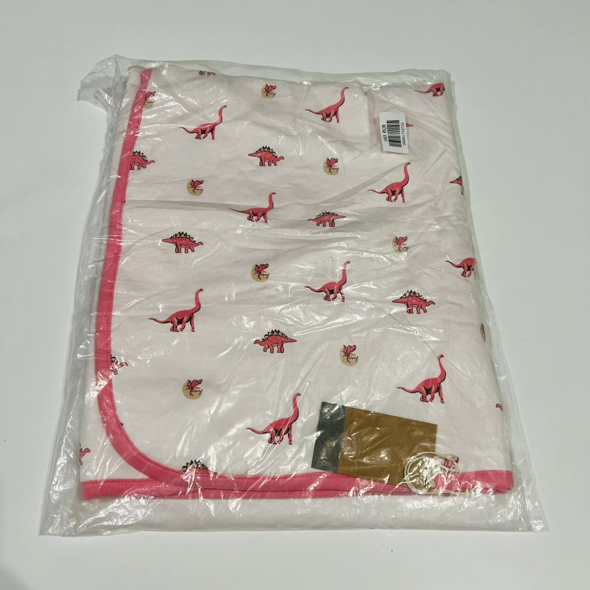Kyte Baby Blanket Baby Sized Rose Jurassic Pink Dinosaur Bamboo Retired New