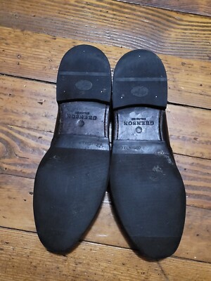 GRENSON Black Leather Tassel Loafers Shoes Men 9 Made In  display picture 2