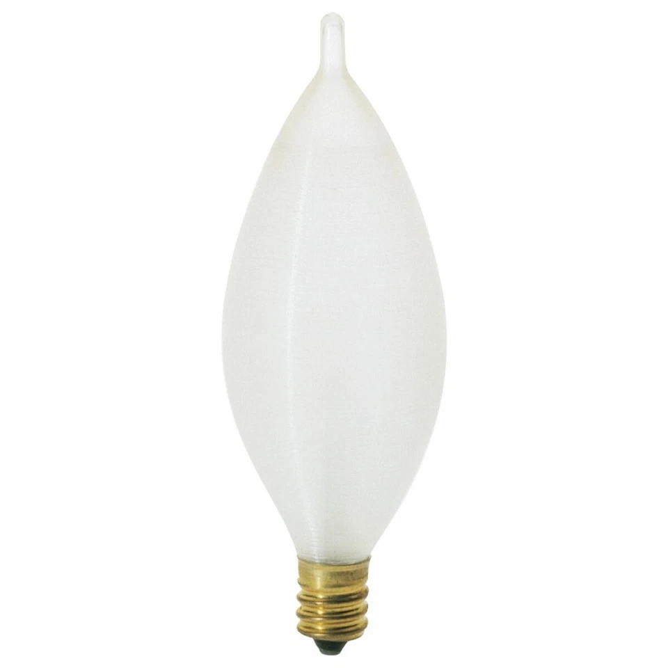 Satco S3404 - 40 Watt C11 Candelabra Light Bulb Spun White - 120 Volt  (25 Pack) - Image 2 of 4