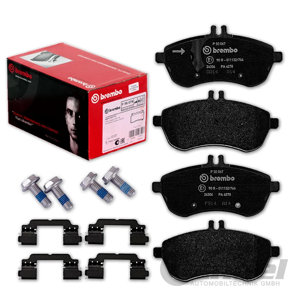 brembo BREMSSCHEIBEN + BELÄGE VORNE+HINTEN für MERCEDES C-KLASSE W204 S204 C204 - Bild 3 von 4