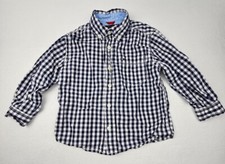 Tommy Hilfiger Baby Boys Size 2T Button Front Cotton Shirt Blue Plaid 2015