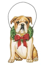 NEW Primitives By Kathy Bulldog Christmas Ornament