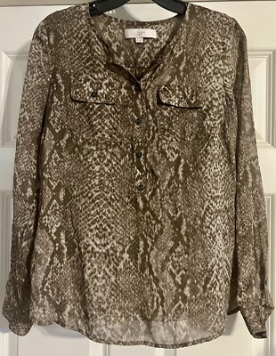 Ann Taylor Loft Vintage Silky Old Money Utility Pocket Quiet Luxury Size XS