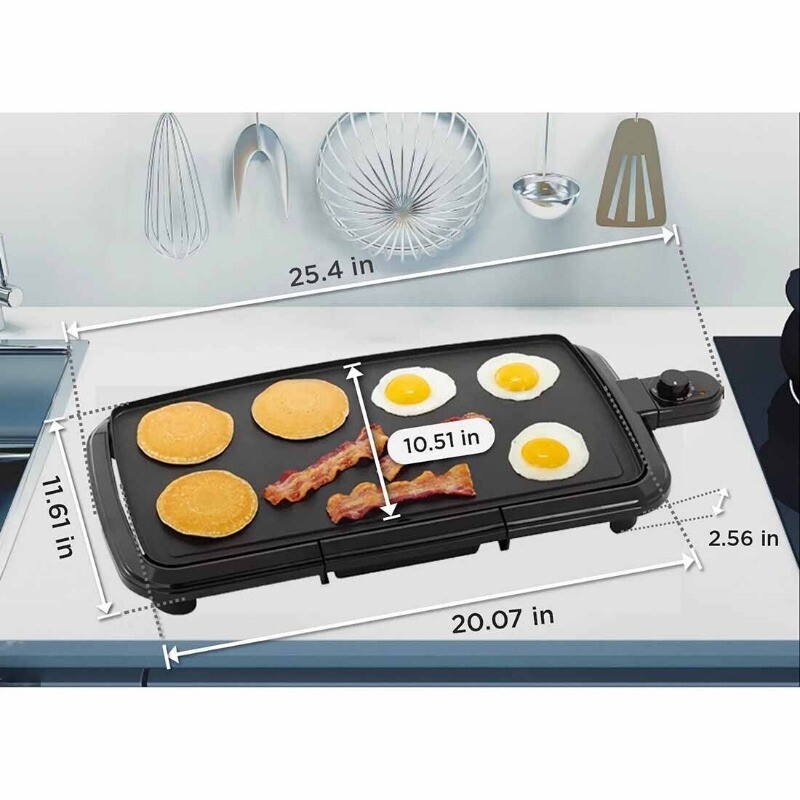 20" Griddle with Adjustable Temperature Control, Nonstick,Smokeless