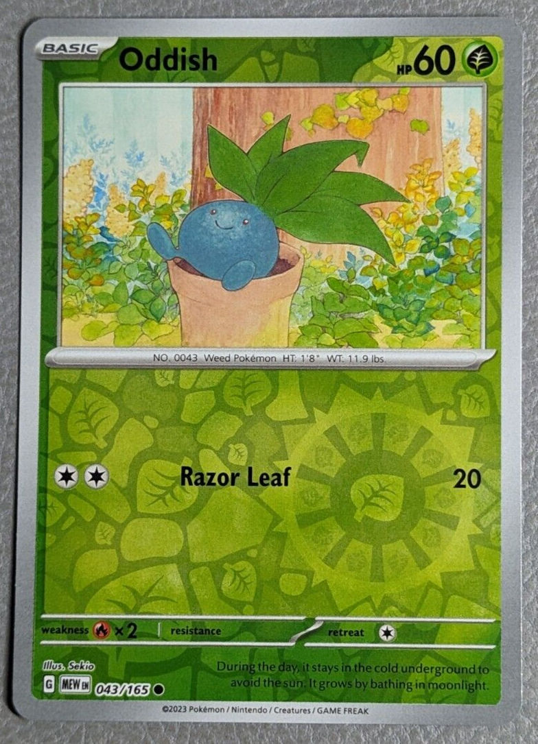 Oddish Reverse Holo NM 043/165 Scarlet & Violet 151 Pokemon Card eBay