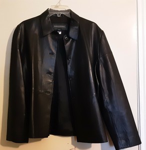 jaqueta de couro banana republic