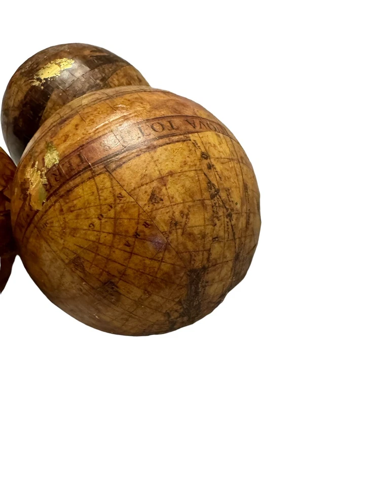 "Juego de 3 bolas de relleno de tazón de esfera orbe conjunto de acento decorativo marrón 4""" Foto 2 de 4