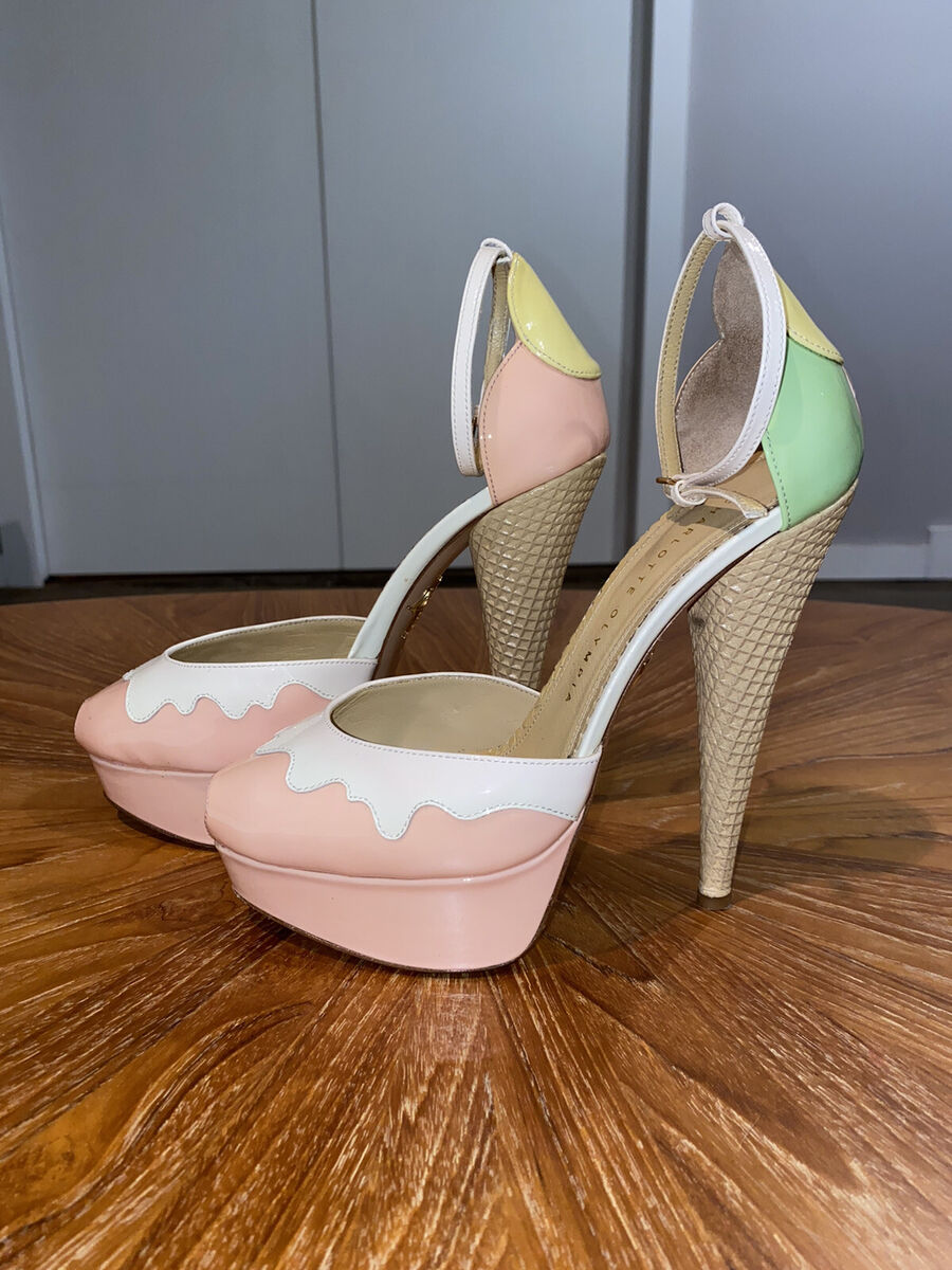 CHARLOTTE OLYMPIA ~ ICE CREAM CONE HEELS~ SIZE 37 - ITALY | eBay CHARLOTTE OLYMPIA ~ ICE CREAM CONE HEELS~ SIZE 37 - ITALY | eBay