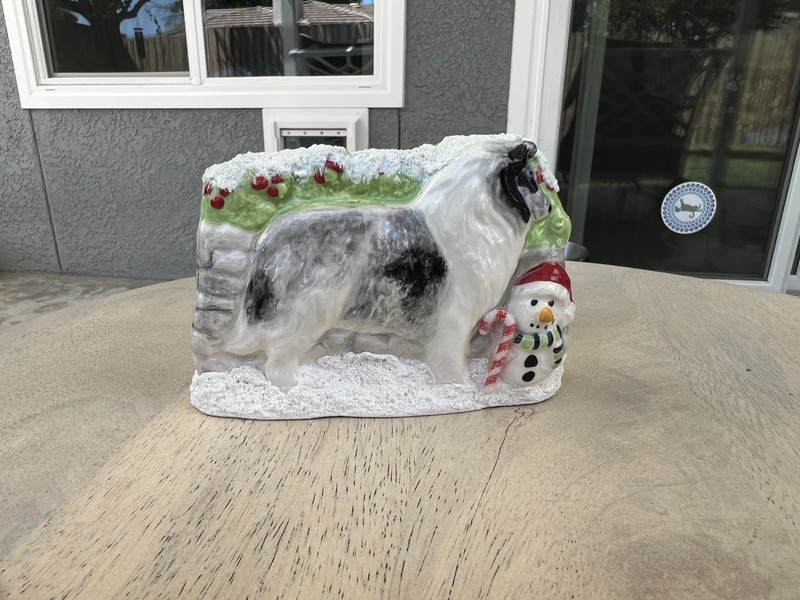 Originals by Laura Weiss Bi Black Sheltie Figurine Winter/Christmas Decor