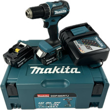 Makita 18V 2x5Ah BL1850B DDF485RTJ Akku Bohrs...