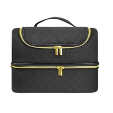 Nail Polish Carrying Case, Double-Layer Nail Polish Storage Bag- Fits Nail Dr...