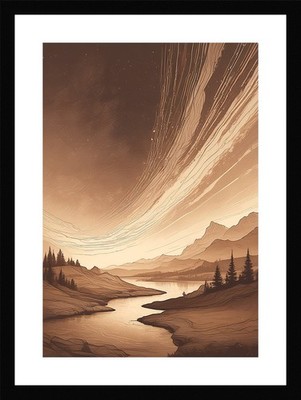 Soft Northern Lights Framed Wall Art Poster Canvas Print Picture