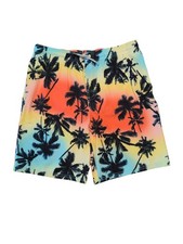Wonder Nation Red Yellow Blue Black Tie Dye Palm Tree Swim Trunks Size XXL 18