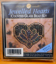 Mill Hill Jewelled Hearts Counted Glass Bead Pin Kit MHJH4 Lily New 4