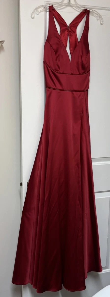 strapless open back dress Dave & Johnny Prom Dress 12075 main image 0