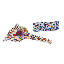 2 Vintage Matching MCM Tin Clown Noise Makers Clapper  Spinner Hand Crank