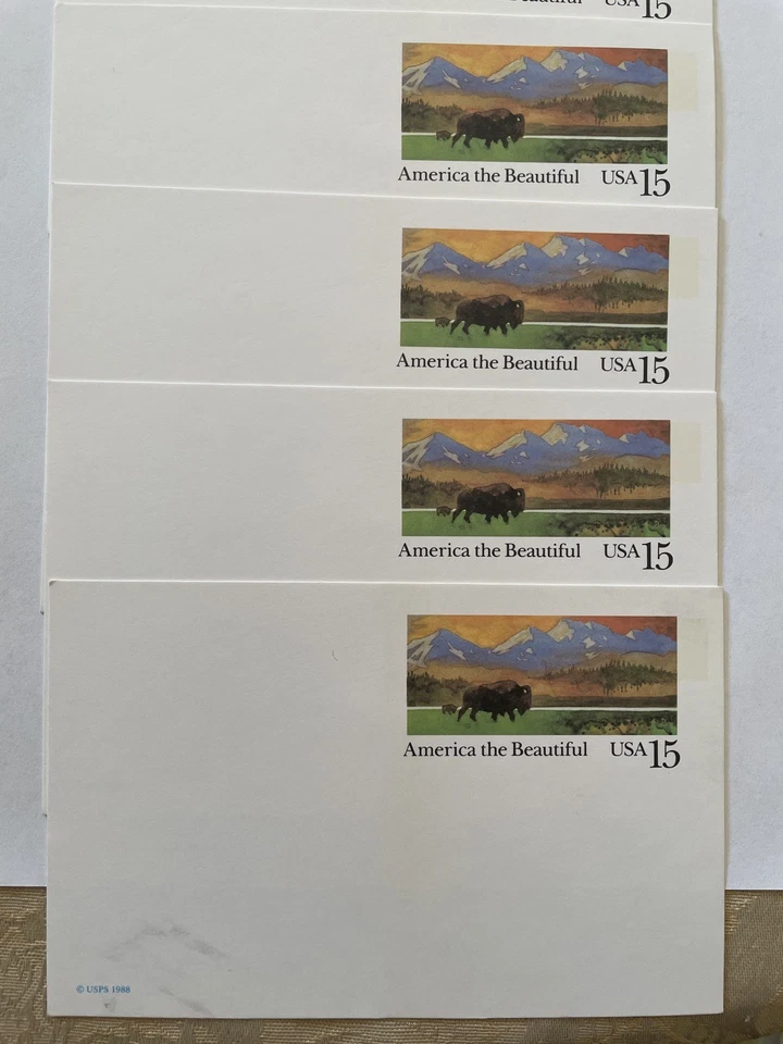 America The Beautiful Postcard ~ USA 15 cent ~ Buffalo ~ 1988 ~ Lot of 6 - Image 3 of 4