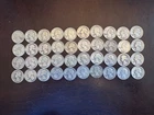 $10 - 40 Coins Roll 90% Silver Coin - 1930's Washington Quarters
