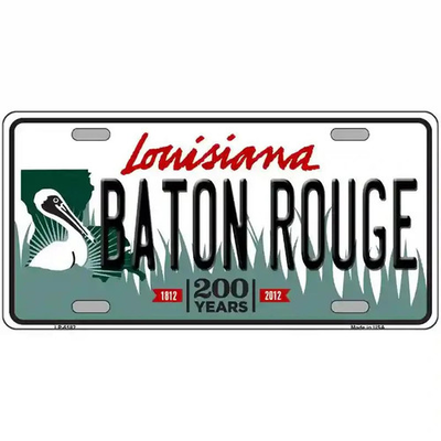 #ad Baton Rouge Louisiana Novelty Metal Motorcycle Plate Sign Car Truck Wall Home $20.98