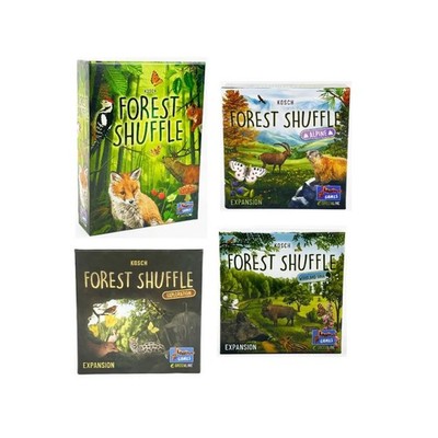 Forest Shuffle englisches Kartenspiel mit ALPEN-, Wald-Erweiterungen separat erhältlich