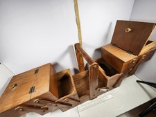 60s Sewing Box Sewing Table Utensilo Sewing Basket Danish Jewelry Box 50s