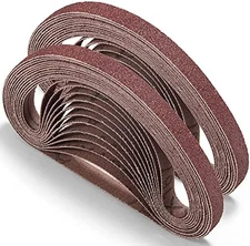 Sanding belt assortment for woodworking and metal