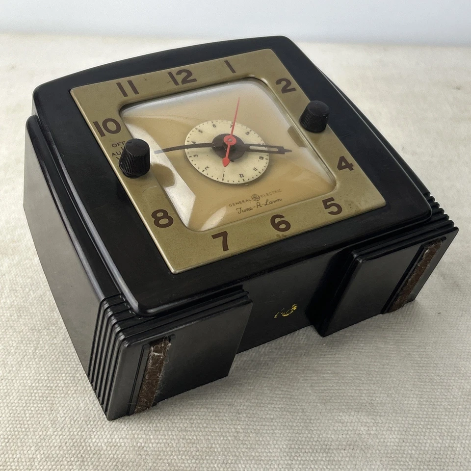Reloj despertador temporizador vintage de baquelita general eléctrico Tune-A-Larm no funciona Foto 4 de 4