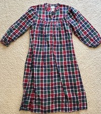 L.L. Bean Vintage Hearts Cotton Flannel Full Length Nightgown Women L