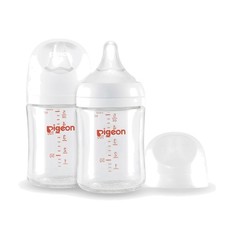 5.4 Oz Glass Nursing Bottle Pack of 2 - Anti-Colic, Natural Feel Easy Clean